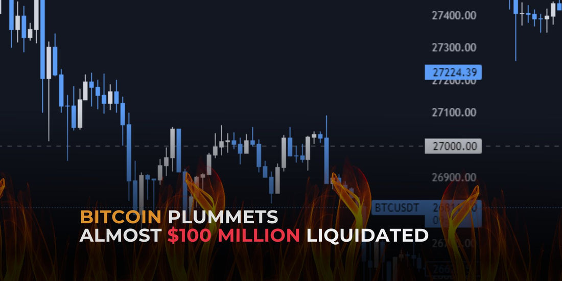 Bitcoin Plummets, Almost $100 Million Liquidated